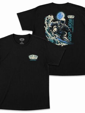 Ron Jon Surf Shop Astronaut Graphic Tee XL Black Cocoa Beach Shirt